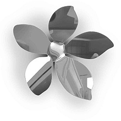 Silver Flowers 3D πολυπροπυλενίου (24017)