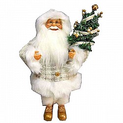 JK Home Décor - Άγιος Βασίλης Ορθιος με Δεντράκι 46cm