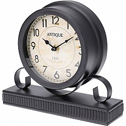 JK Home Décor - Ρολόι Επιτραπεζιο Μεταλλικό Μαύρο 23cm