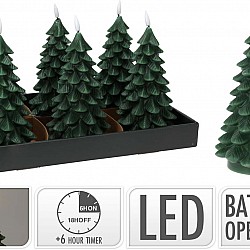 JK Home Décor - Κερί Δέντρο LED 12.5x19.5cm