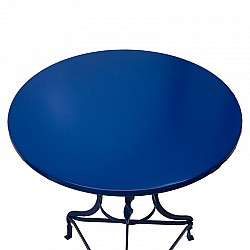 Τραπέζι Noah pakoworld μεταλλικό μπλε Φ70x72εκ