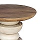 Τραπέζι σαλονιού Gerardo Inart white wash-φυσικό μασίφ ξύλο ακακίας Φ55x55εκ