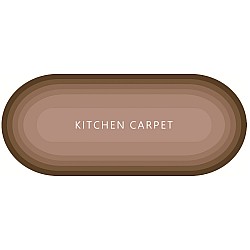Kitchen Carpet - Πατάκι Κουζίνας Καφέ 50x180cm Οβάλ Αντιολισθητικό K30-04180