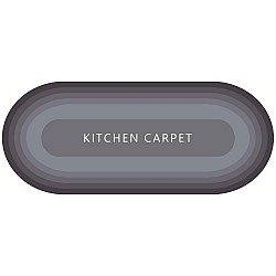 Kitchen Carpet - Πατάκι Κουζίνας Γκρι 50x180cm Αντιολισθητικό KCG-11180