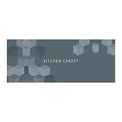 Kitchen Carpet - Πατάκι Κουζίνας Μπλε Digital 50x180cm Αντιολισθητικό KDL-37180