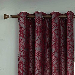 Κουρτίνα Σκίασης Ζακάρ Μπορντό Με Κρίκο 140x280cm 9025-2
