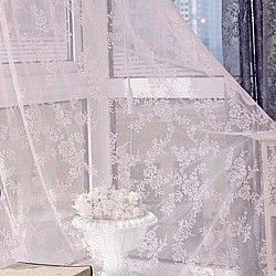 Romantic Κουρτίνα Ημιδιάφανη Ροζ Με Τρέσα Υ270xΦ280cm 595-10