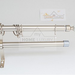 World Diamont Silver Matt Διπλό Κουρτινόξυλο 160 έως 310cm D60551-11