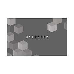 Πατάκι Μπάνιου Γκρι Digital Bathroom αντιολισθητικό συνθετικό 040x060cm BDR-31 