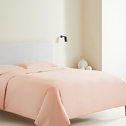 Monochrome - Σετ Σεντόνια Ημίδιπλα Ροζ με Λάστιχο 120x200+30cm 100% Οργανικό Βαμβάκι S-0010120