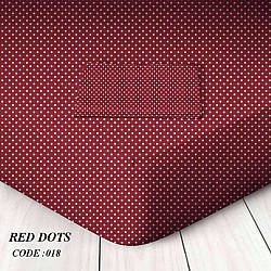 Dots Red - Σεντόνι Διπλό 220Χ250cm 100% Οργανικό Βαμβάκι 