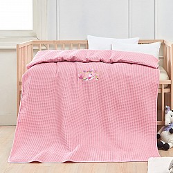 Κουβέρτα πικέ με κέντημα Art 5301 100X150 Ροζ   Beauty Home