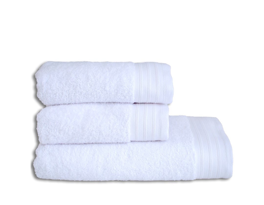 Πετσέτα Μπάνιου Λευκή 100x150cm 700gsm 100% Βαμβάκι Hotel-201